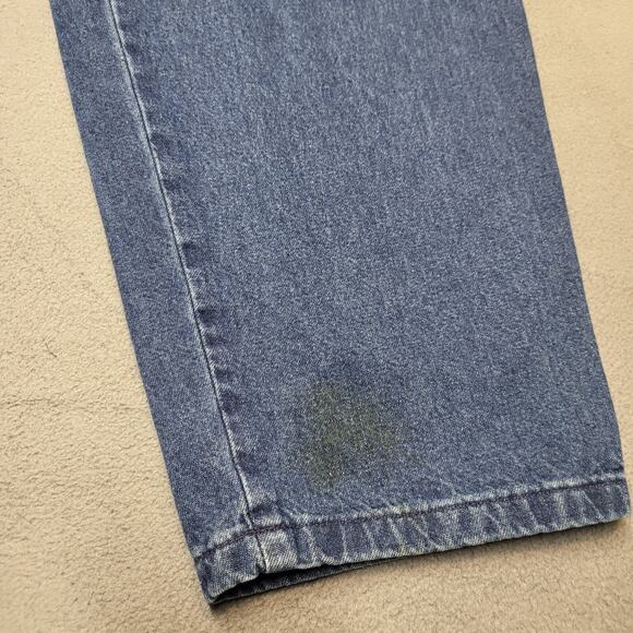 Vintage 90s Dockers Jeans Womens 16 Blue Pleated Mom Denim Distressed - Picture 5 of 11